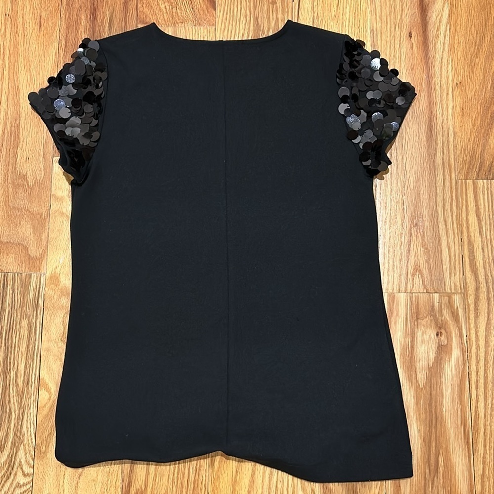 Ann Taylor Knit Top with sequined sleeves - Picture 4 of 4